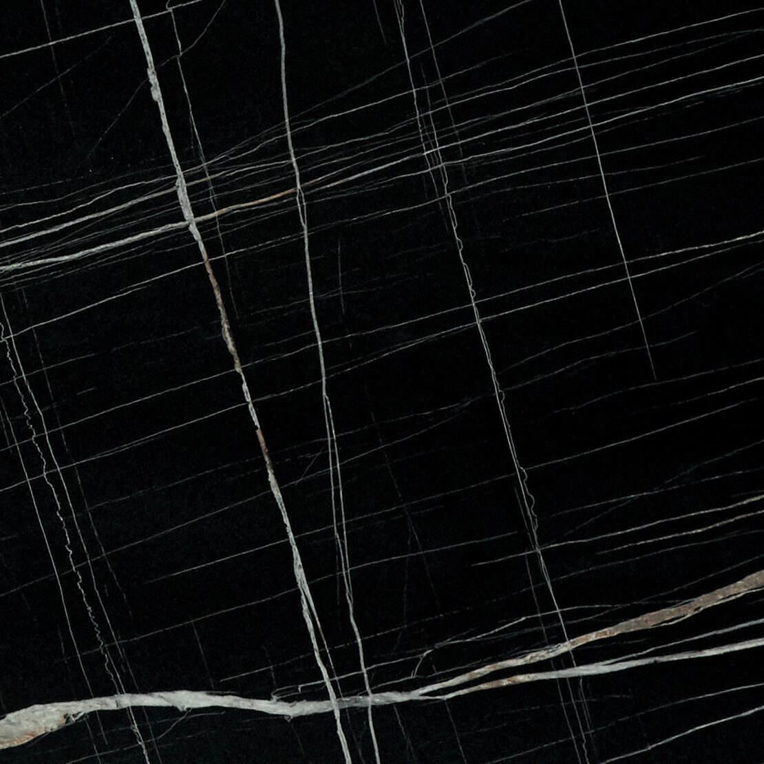 Black Veined Marble Close Up View